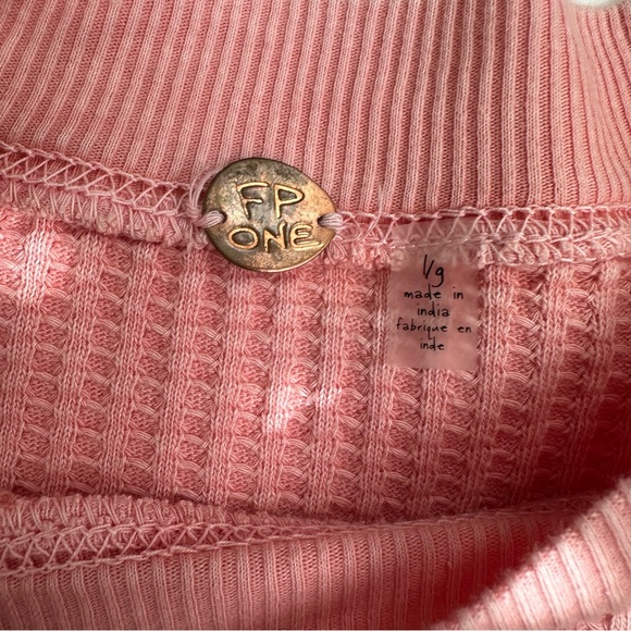 Free People One Tasha Thermal in Pastel Pink L - Picture 8 of 10